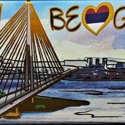 Magnet zlatotisk - BEOGRAD MOST